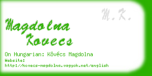 magdolna kovecs business card
