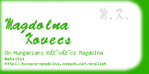 magdolna kovecs business card